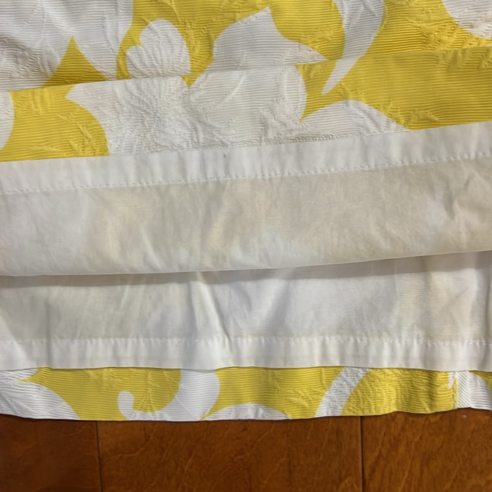 Ann Taylor Floral Mini Pencil Skirt Size 6 Yellow White Cottagecore Fairy Spring - Picture 10 of 12